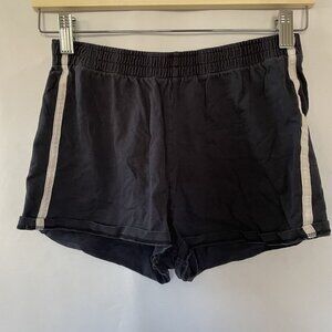 B Collection kids size 14 black and white racing stripe shorts casual cotton